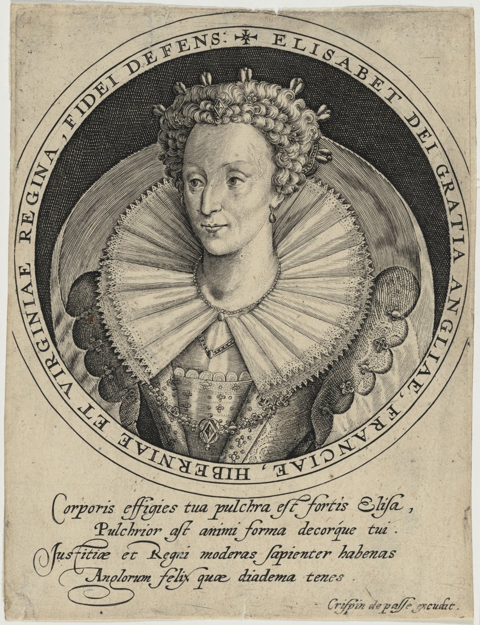 Isabel, rainha de Inglaterra de Crispijn van de Passe I