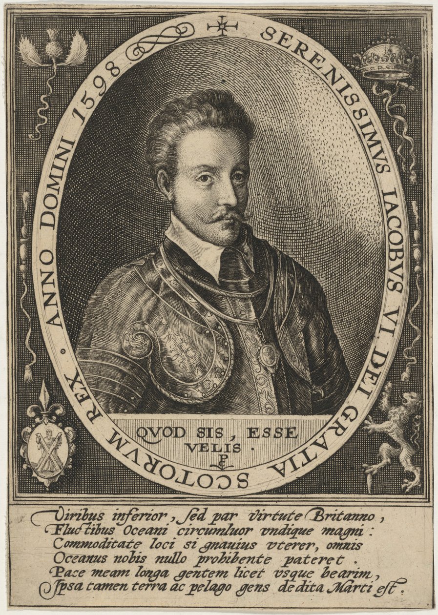 Jaime I, como rei da Escócia de Crispijn van de Passe I