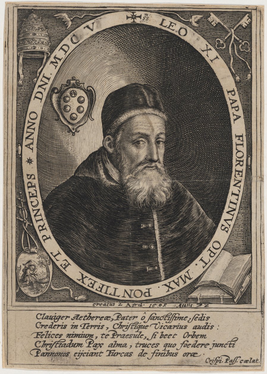 Papa Leão XI de Crispijn van de Passe I