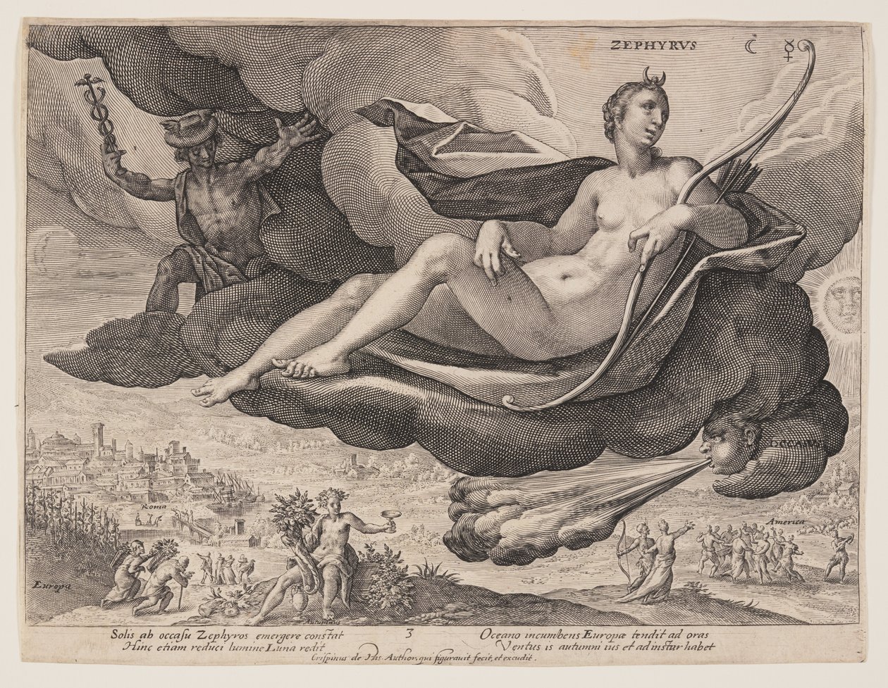 Zephyrus, de Os Ventos de Crispijn van de Passe I