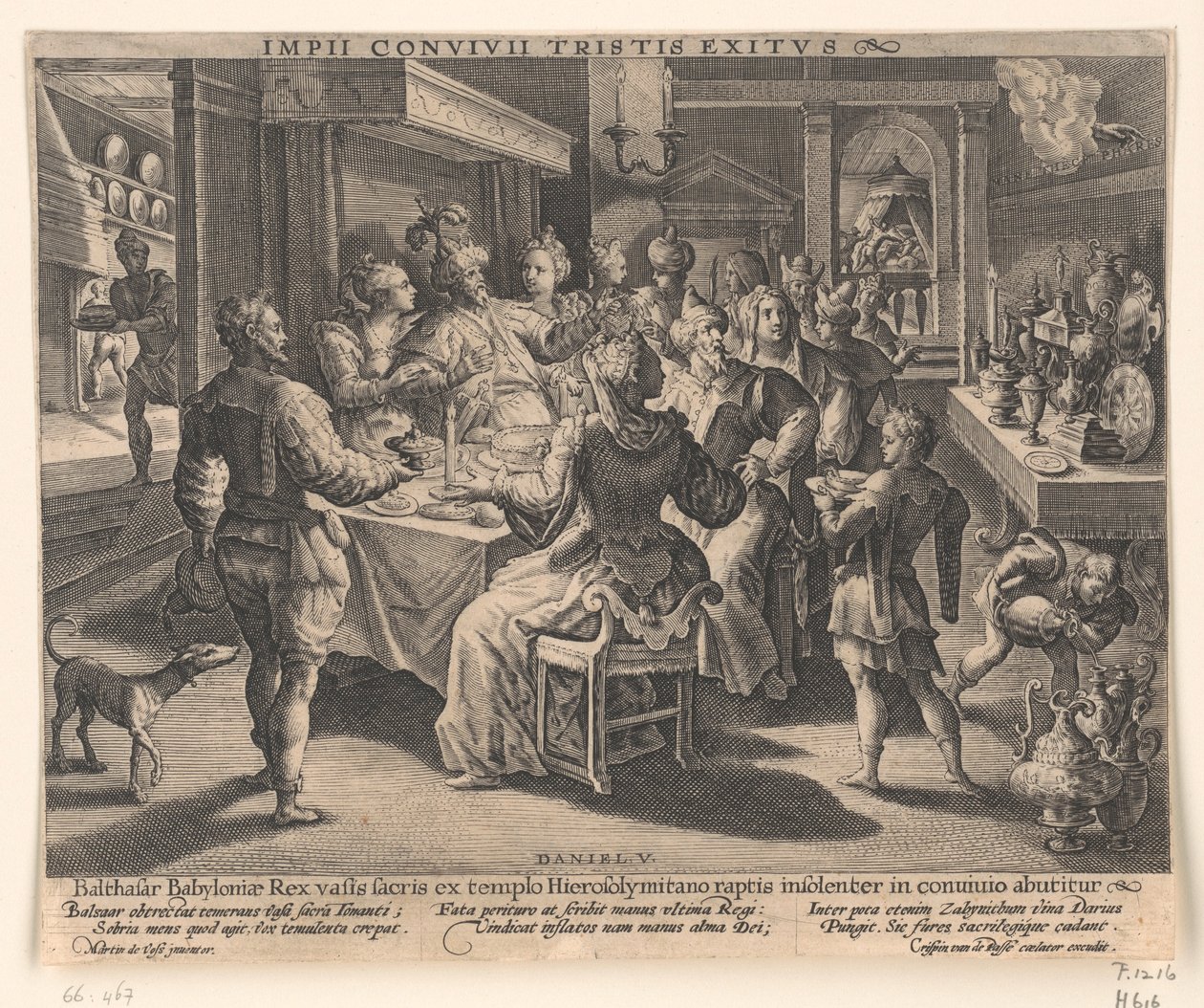 O banquete de Belsazar de Crispijn van de Passe the Elder