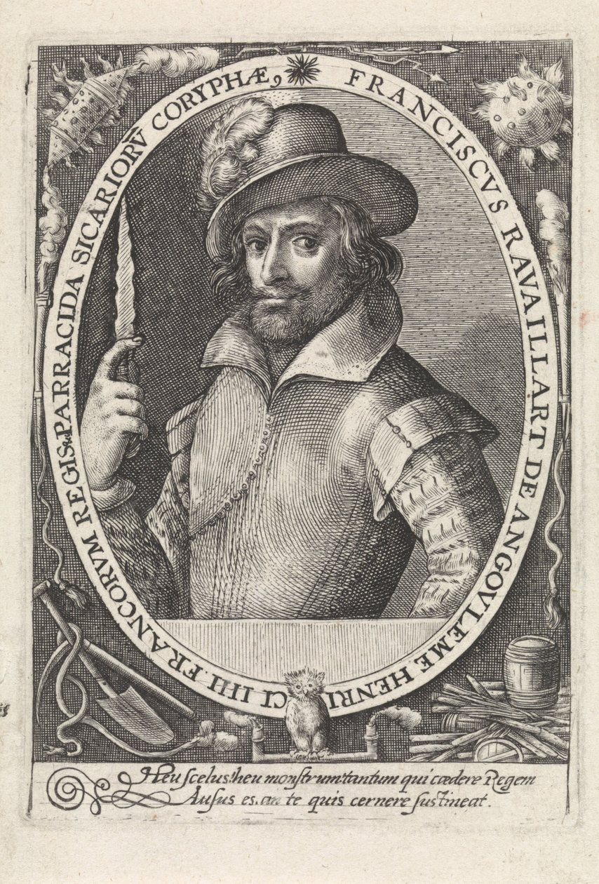 François Ravaillac 1578-1610, o assassino do rei Henrique IV da França, ca 1610-1615. de Crispijn van de Passe the Elder