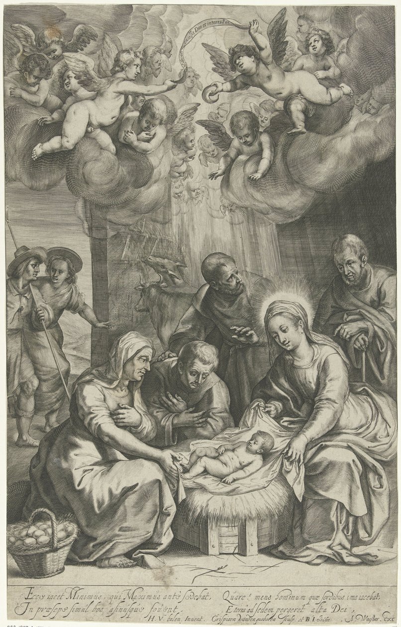 Adoração dos pastores de Crispijn van den Queborn