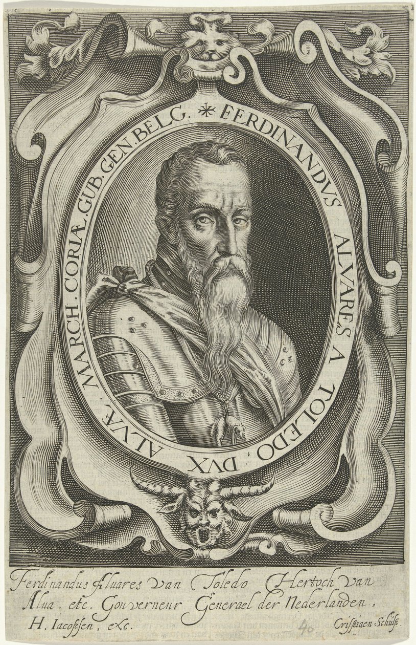 Retrato de Ferdinand Alvarez de Toledo, Duque de Alva de Crispijn van den Queborn