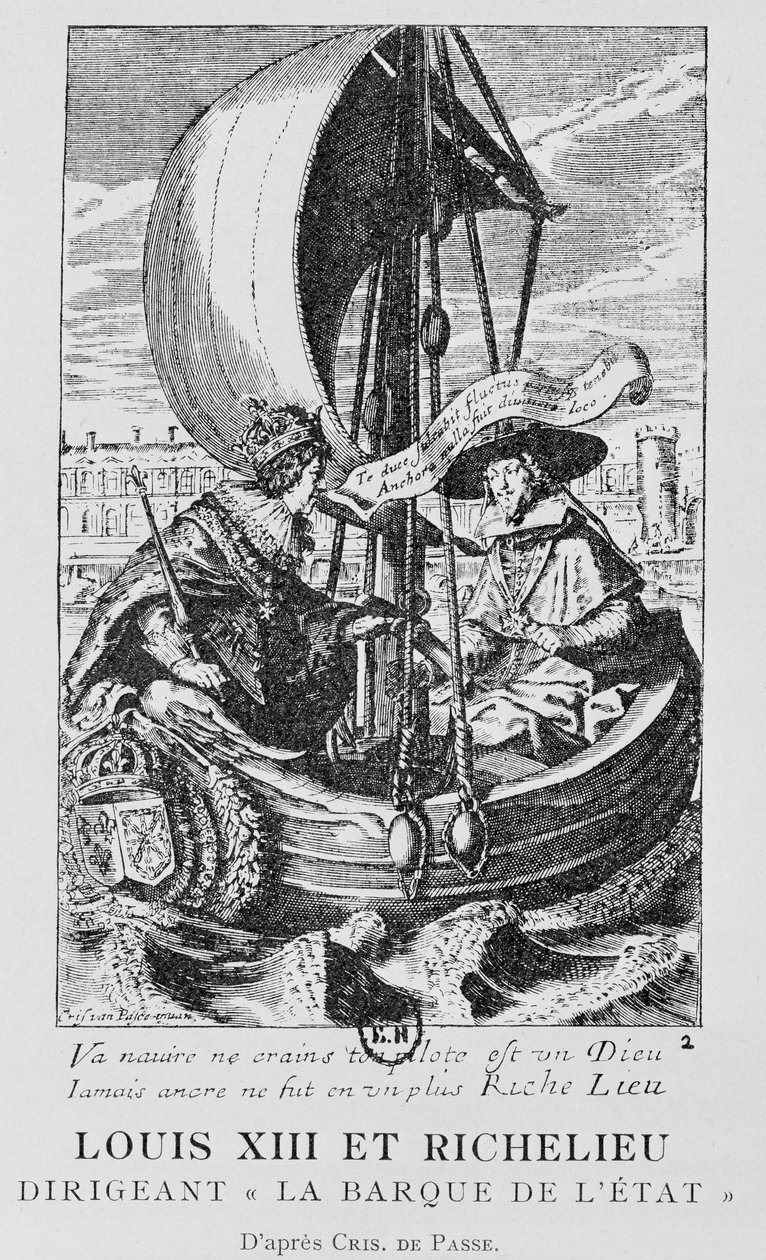 Luís XIII e Richelieu de Crispin I de (after) Passe