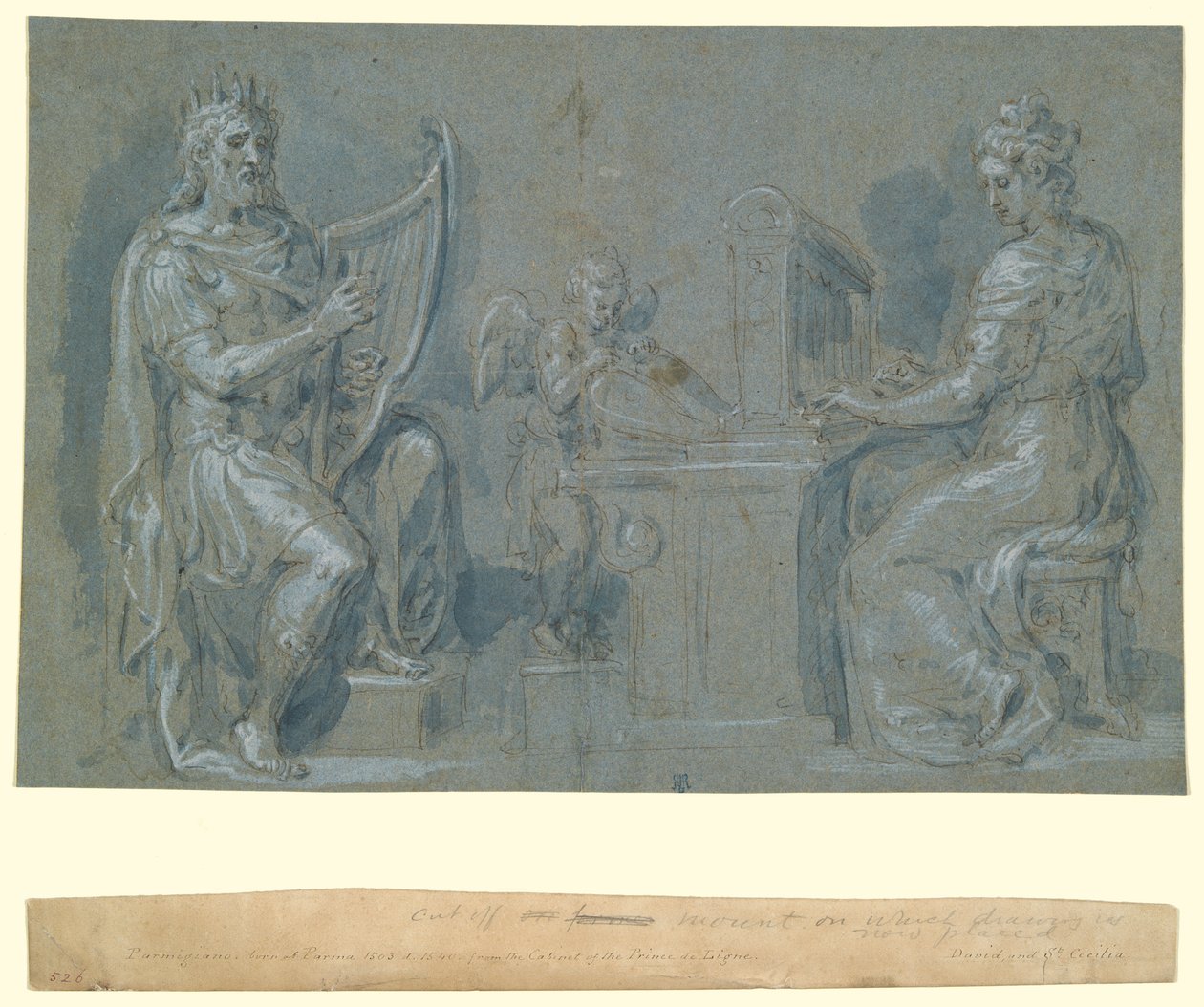 David e Santa Cecília de Crispin van den Broeck
