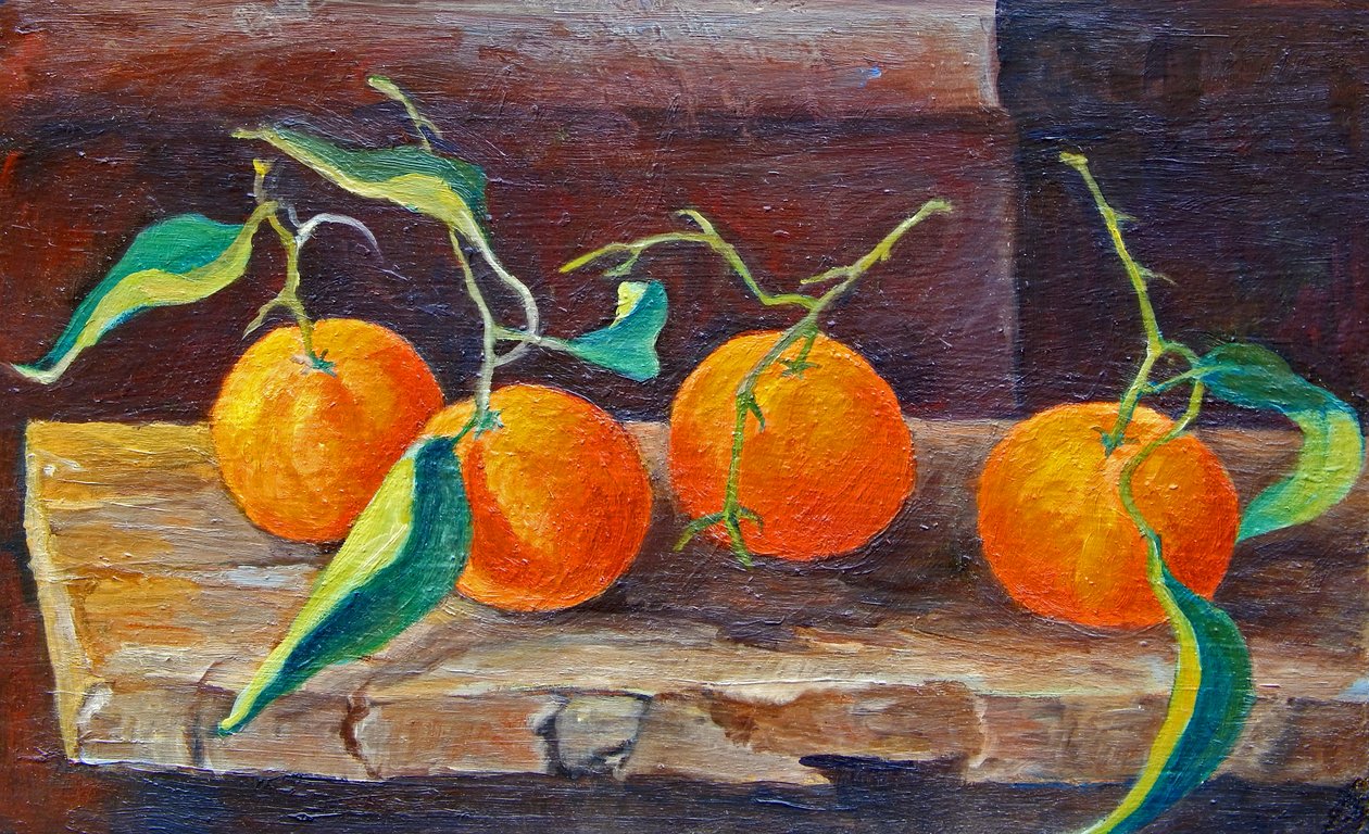 Fruta em uma prateleira, 2014, de Cristiana Angelini