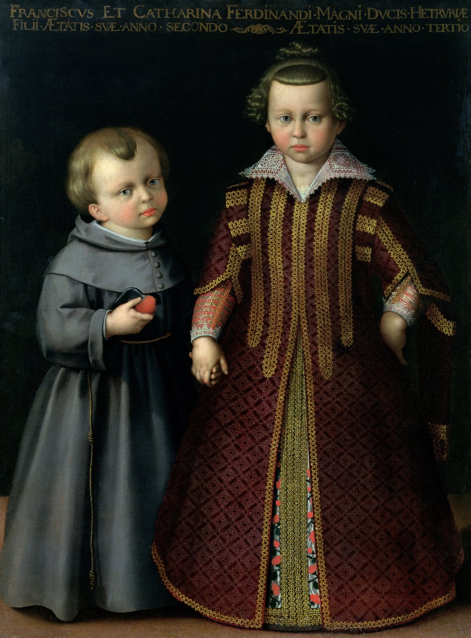 Francesco e Caterina de Medici (têmpera sobre tela) de Cristofano Allori