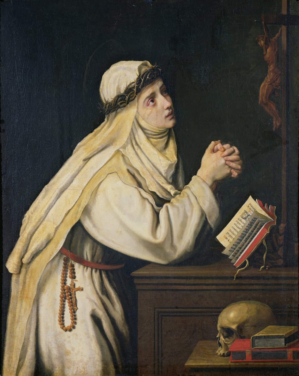 Santa Catarina de Siena (1347-80) depois de uma pintura de Francisco Zurbaran (1598-1664) de Cristofano Allori