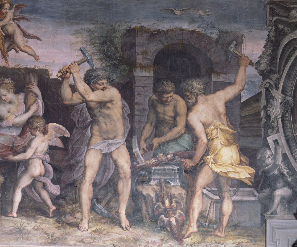 Forja de Vulcano, 1555 de Cristofano Gherardi