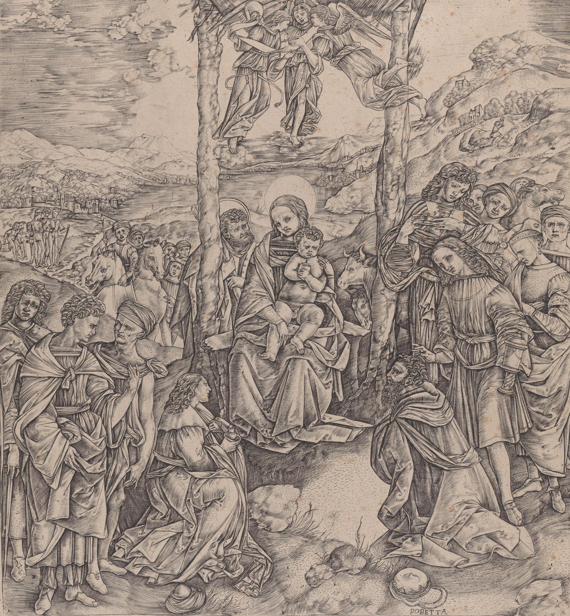 Adoração dos Magos, 1500-10. de Cristofano di Michele Martini