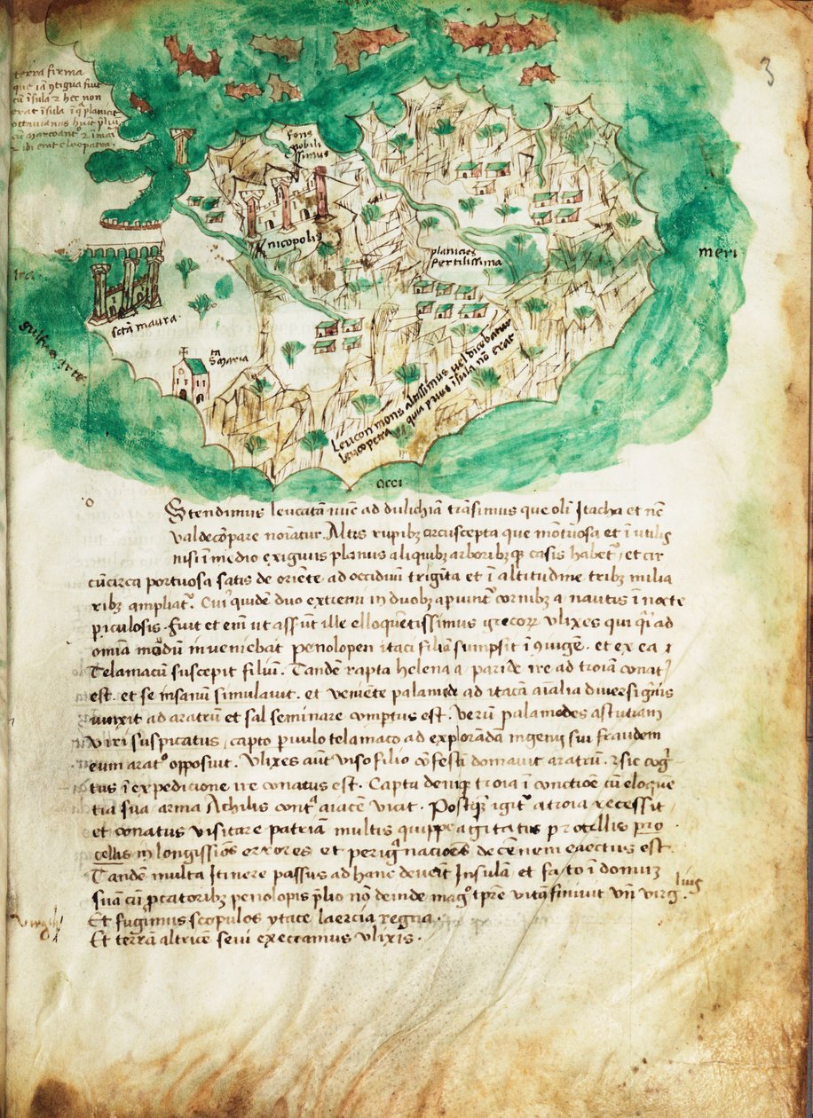 Carta de Paxos, c.1420 (velino) de Cristoforo Buondelmonti
