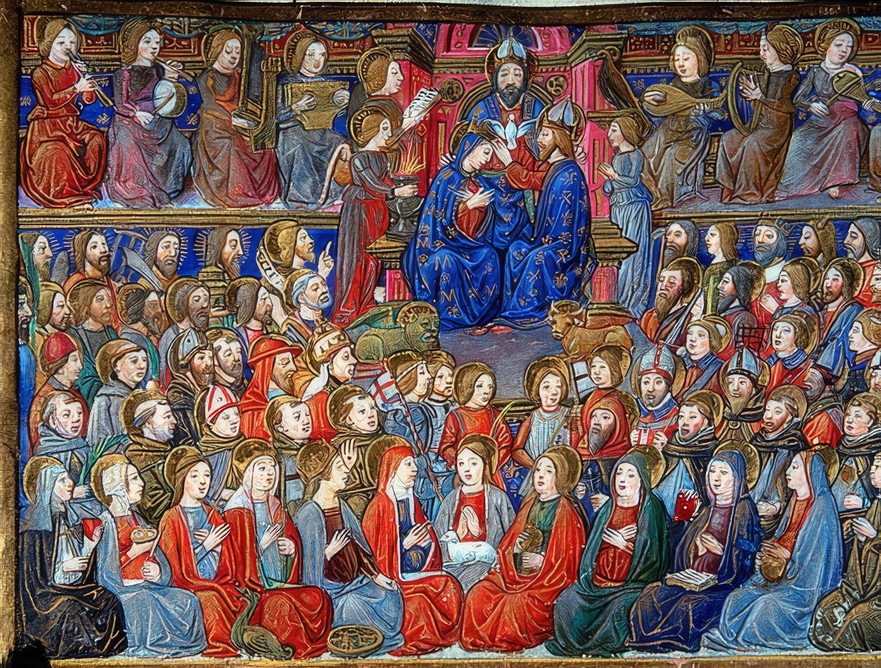 A coroação de Mariae (c.151v). 1476 de Cristoforo De Predis