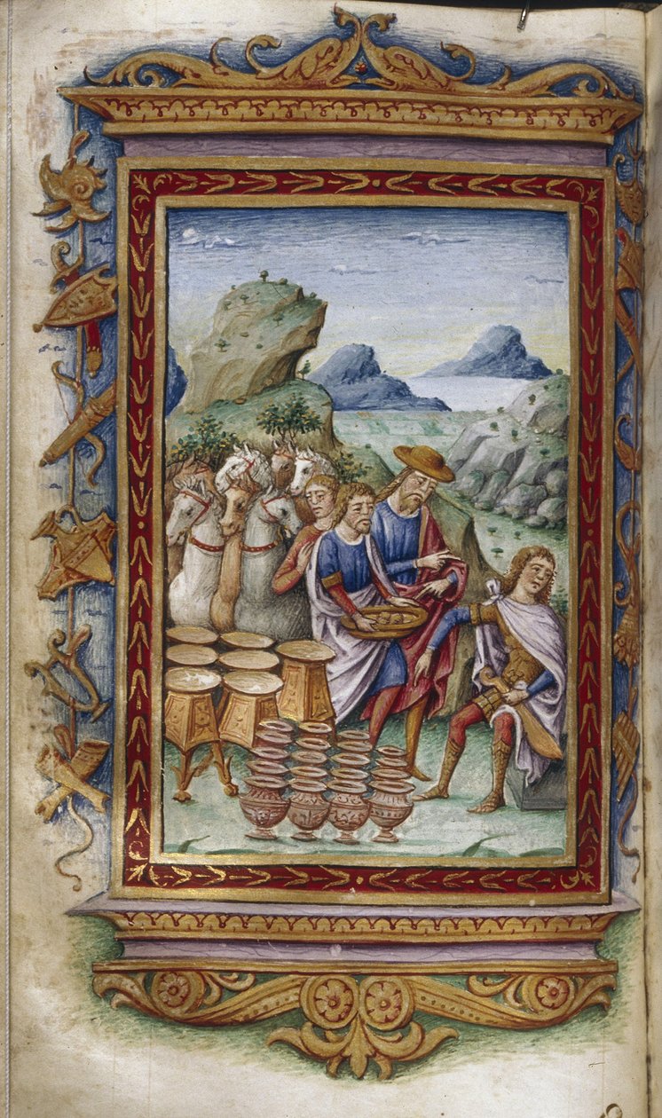 Aquiles recusando presentes Ilustração para The Heroides por Ovid, 1485-1499 de Cristoforo Majorana
