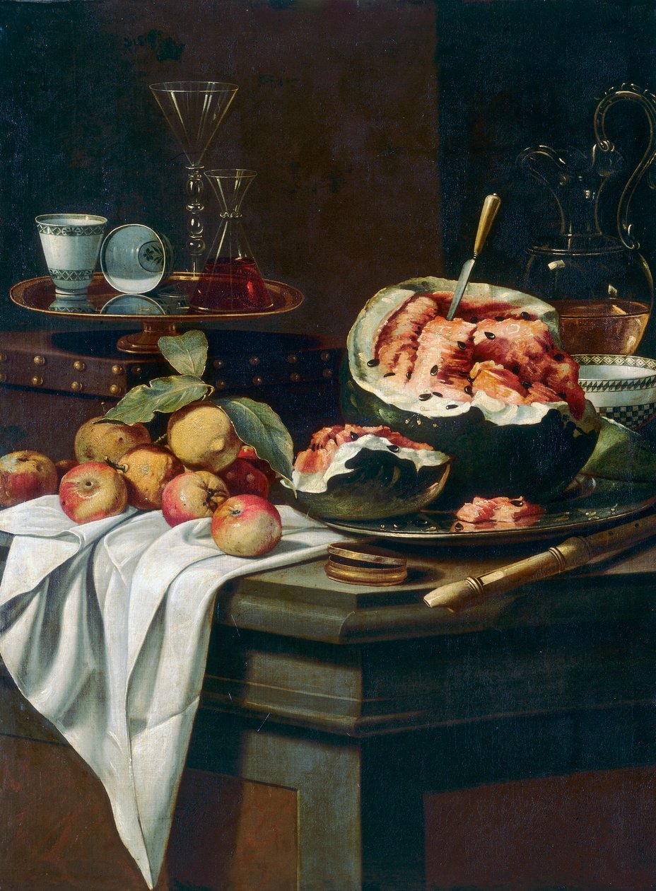 Frutas e instrumentos musicais de Cristoforo Munari