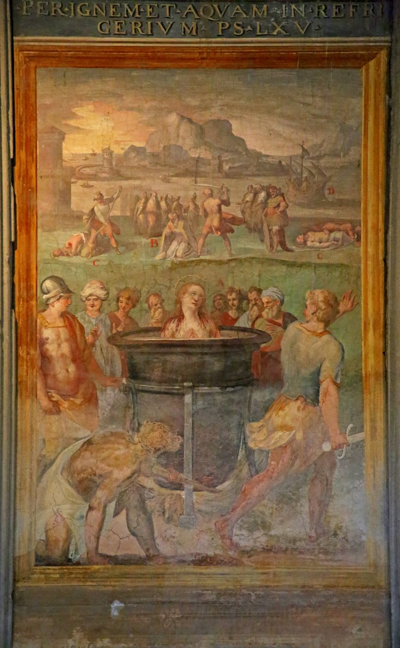 Um santo feminino é cozido vivo de Cristoforo and Tempesta, Antonio Roncalli