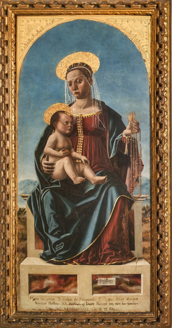 Madonna com Criança (óleo sobre painel) de Cristoforo da Lendinara Canozzi or Canozi