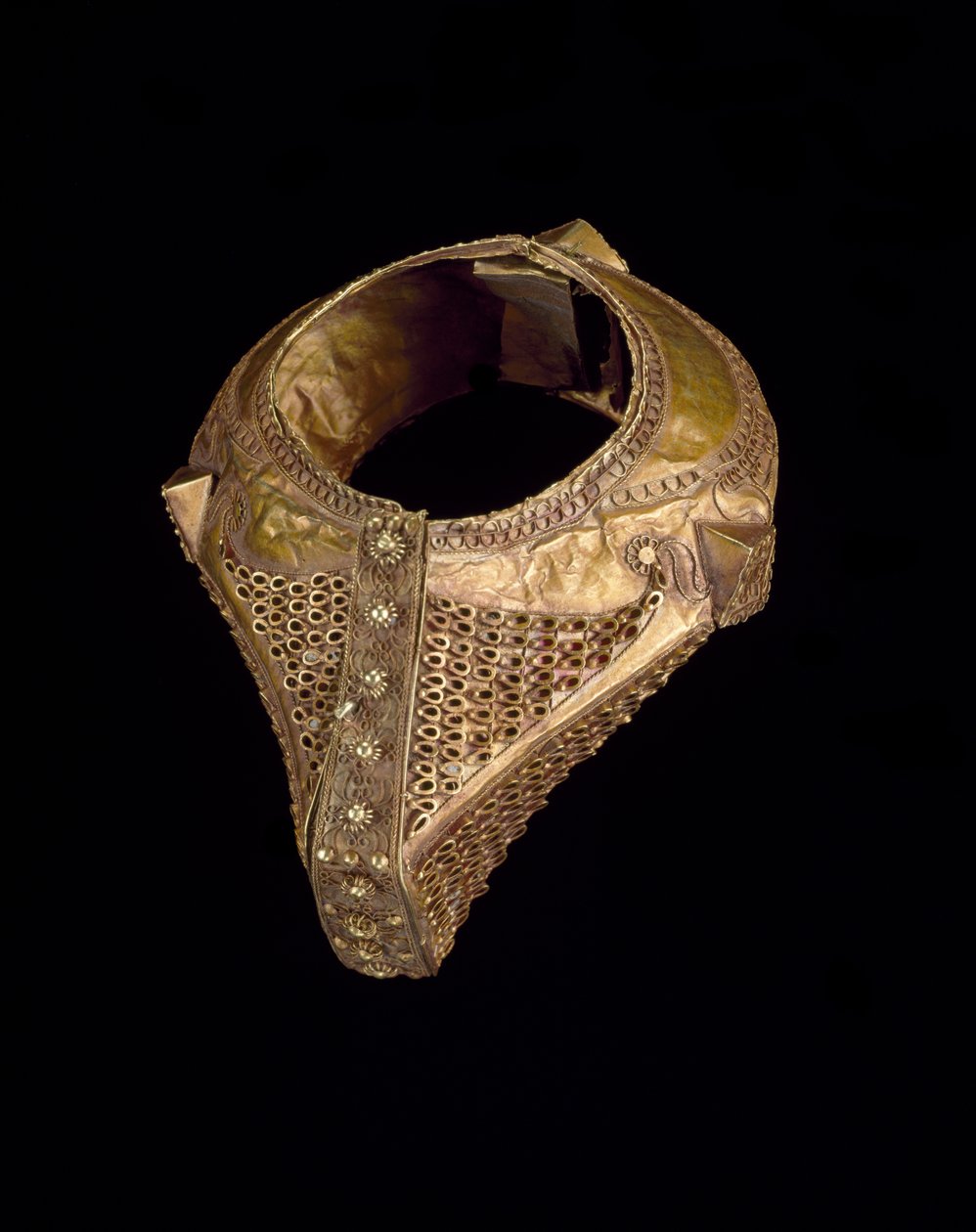 Pulseira de noiva (gelang gadang podang), final do século 19 ao início do século 20 (ouro martelado com filigrana e granulação) de Culture Minangkabau