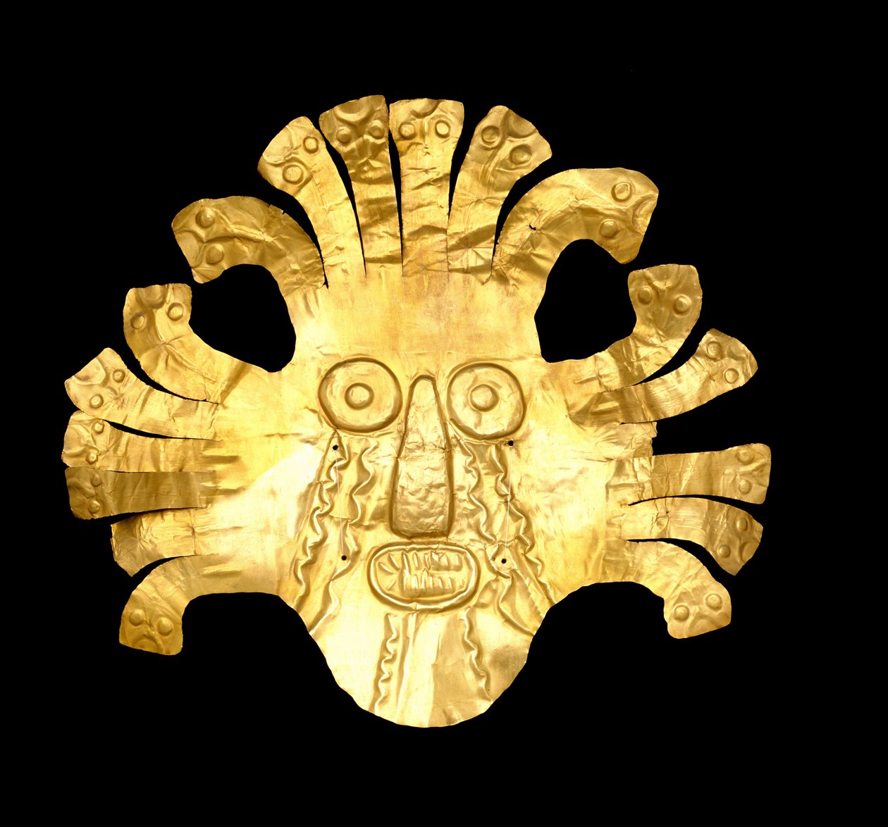 Ornamento para cocar, 400 AC - 600 DC (ouro) de Culture Nazca