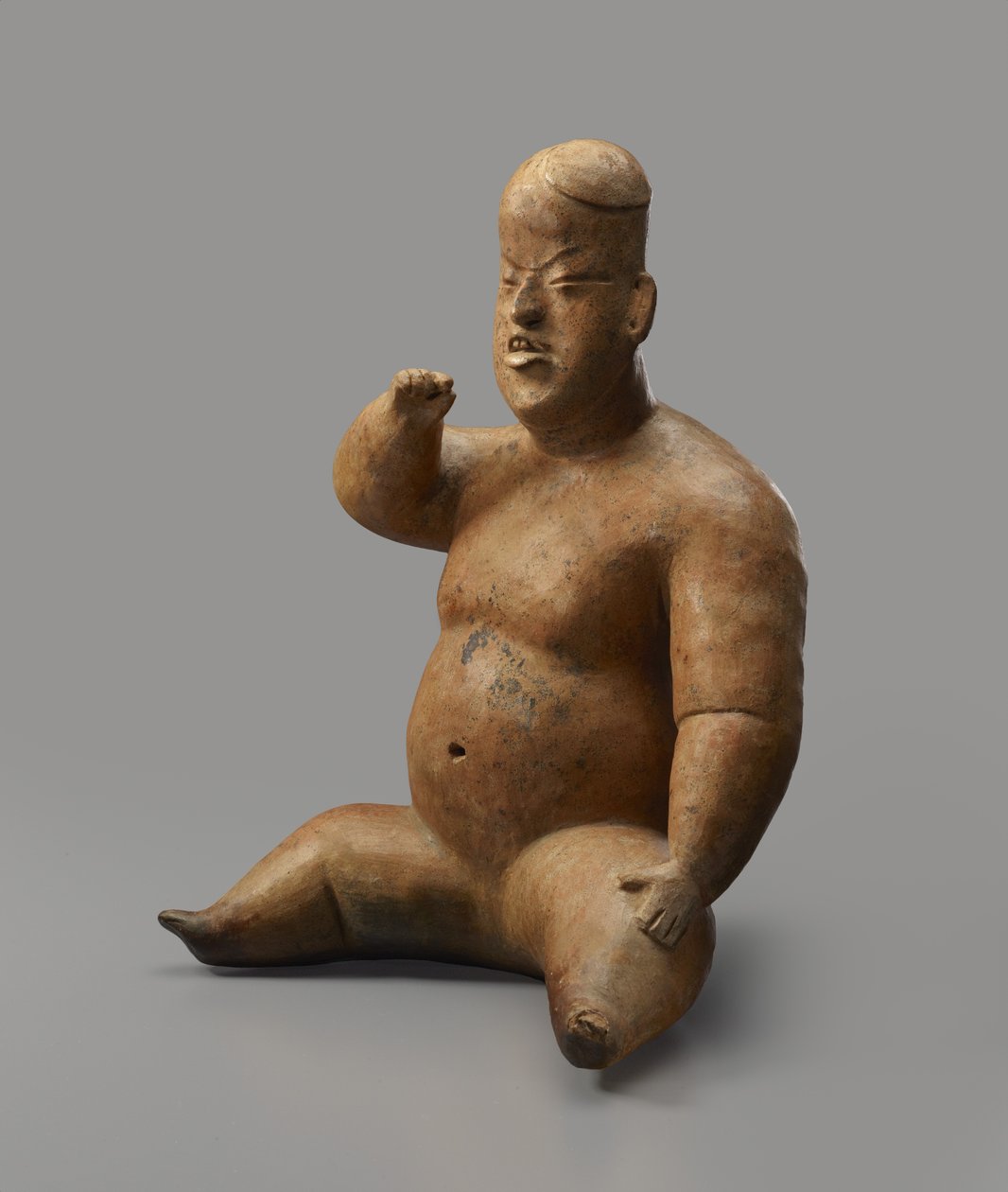 Figura sentada (louça de barro com cunha) de Culture Olmec