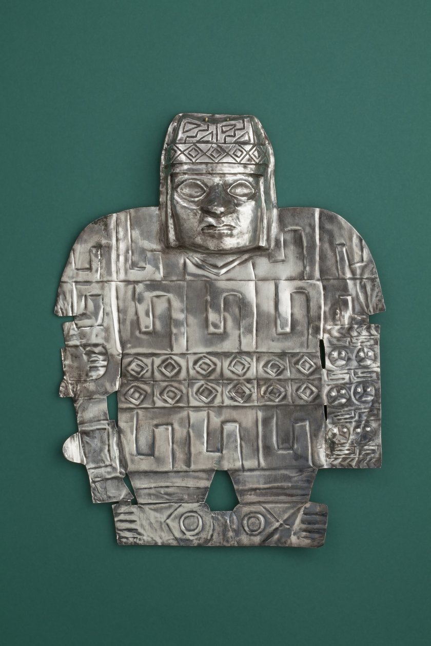 Guerreiro, 650-900 DC (prata martelada, cortada e perseguida) de Culture Wari