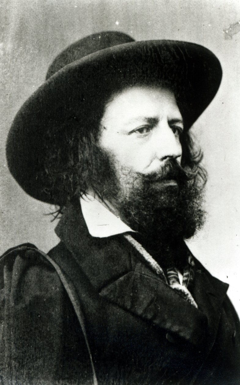 Alfred, Lord Tennyson (1809-92) fotografado por Cundall e Donnes, em 15 de abril de 1861 de Cundall and Downes