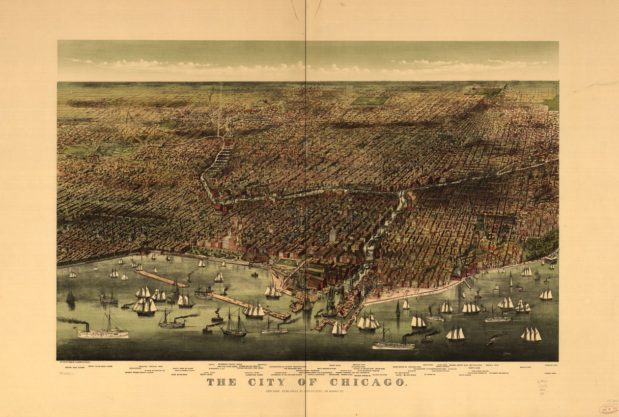 A cidade de Chicago. de Currier and Ives
