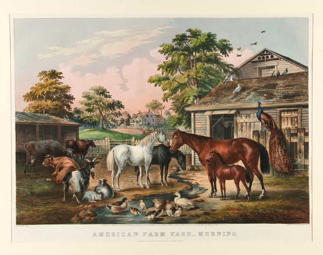 American Farm Yard - Manhã de Currier and Ives