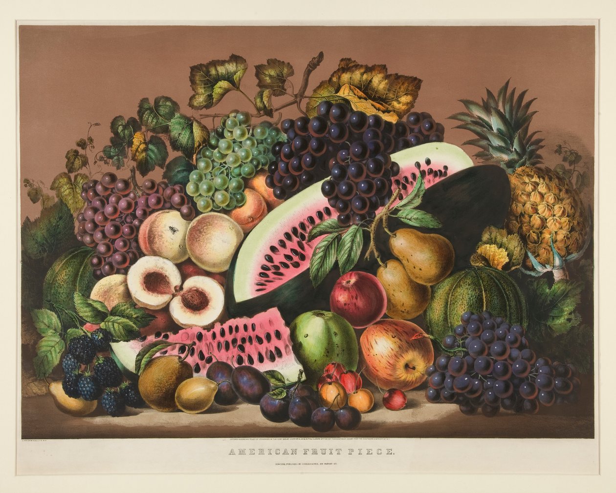 pedaço de fruta americana; Placa 2881 de Currier and Ives