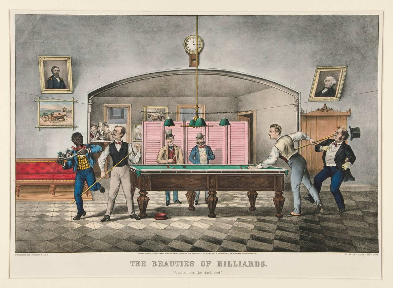 As belezas do bilhar. de Currier and Ives