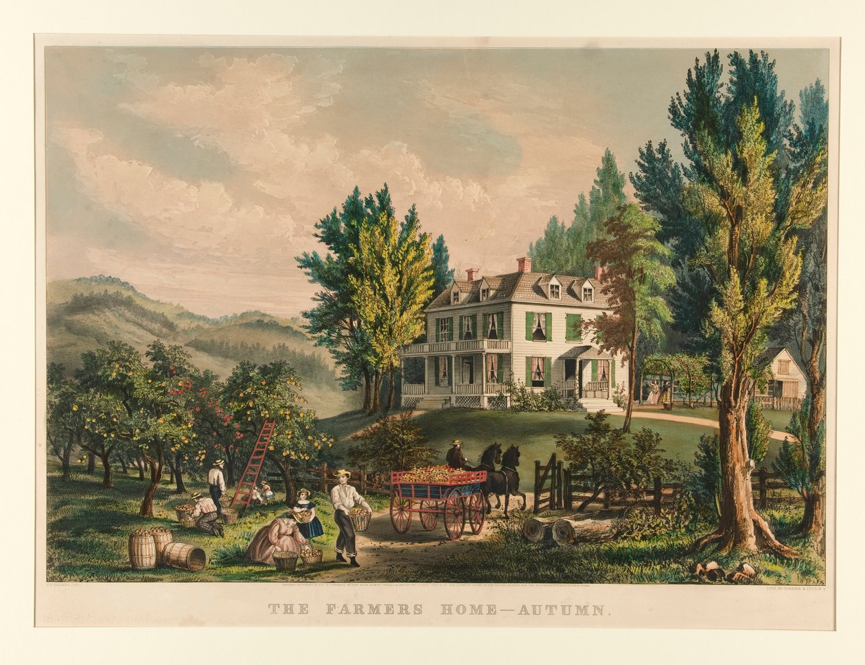 A Casa dos Agricultores - Outono de Currier and Ives