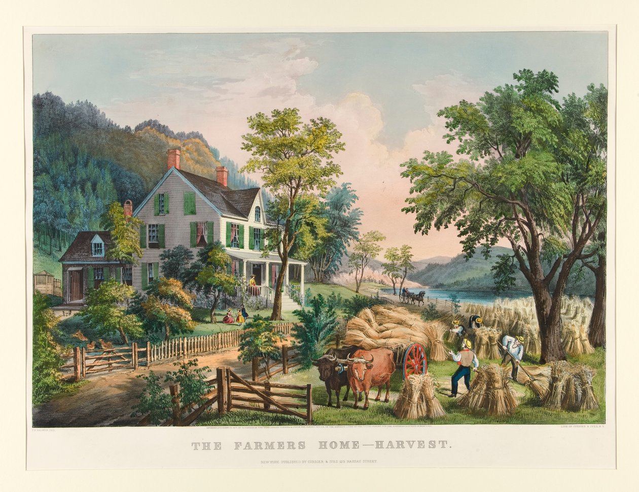 O Lar dos Agricultores - Colheita de Currier and Ives