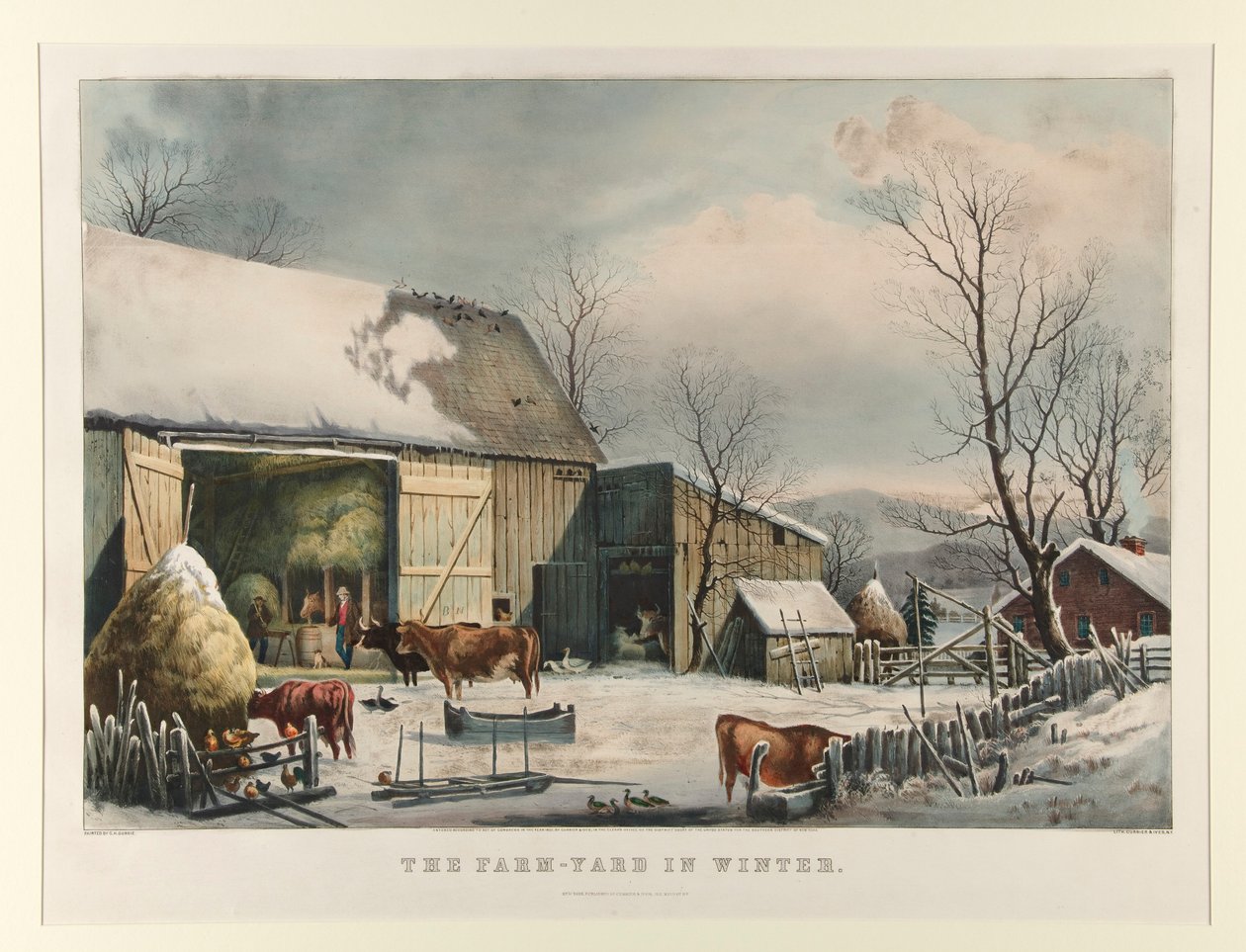 O Estaleiro da Quinta no Inverno de Currier and Ives