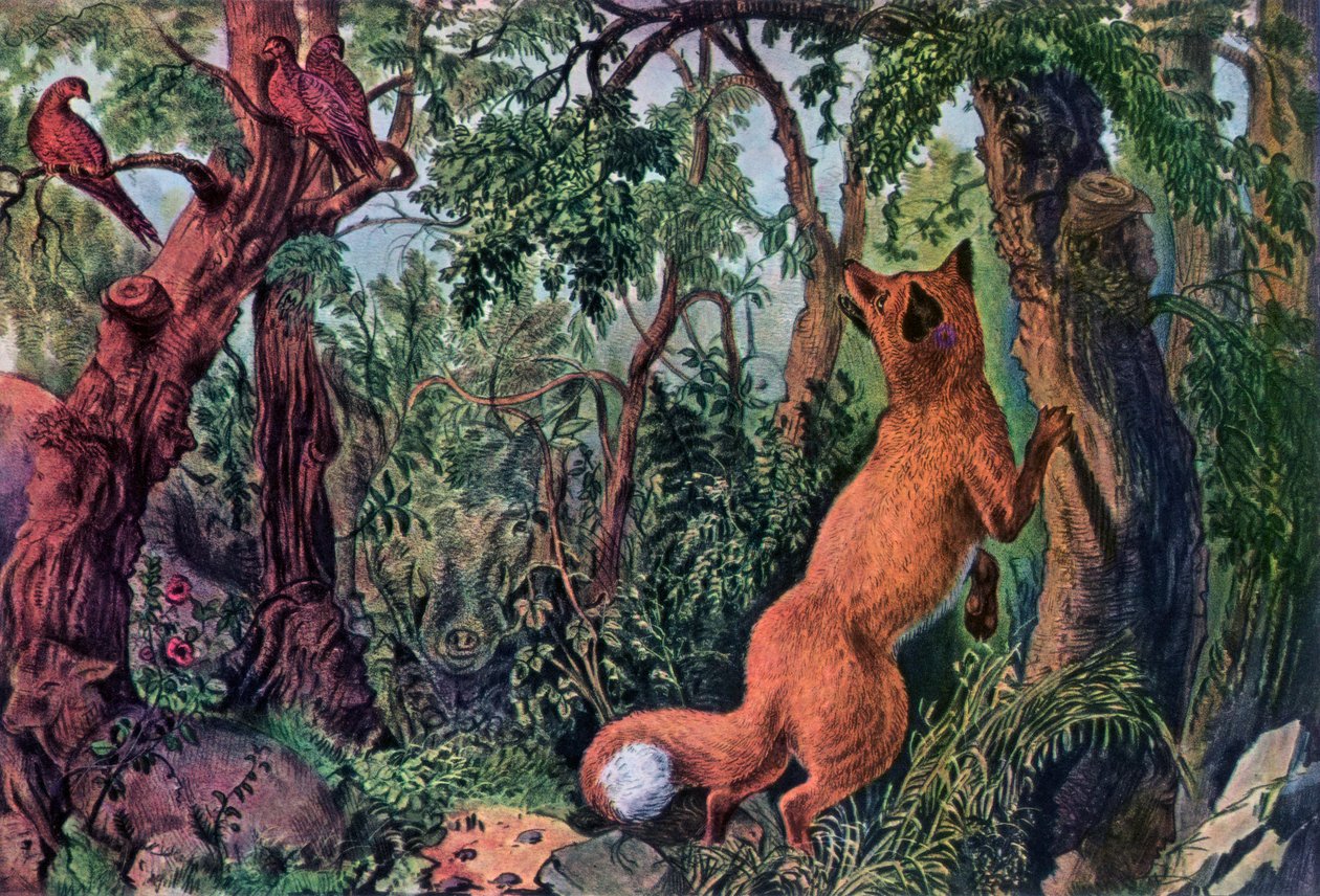 A raposa confusa, 1872. de Currier and Ives