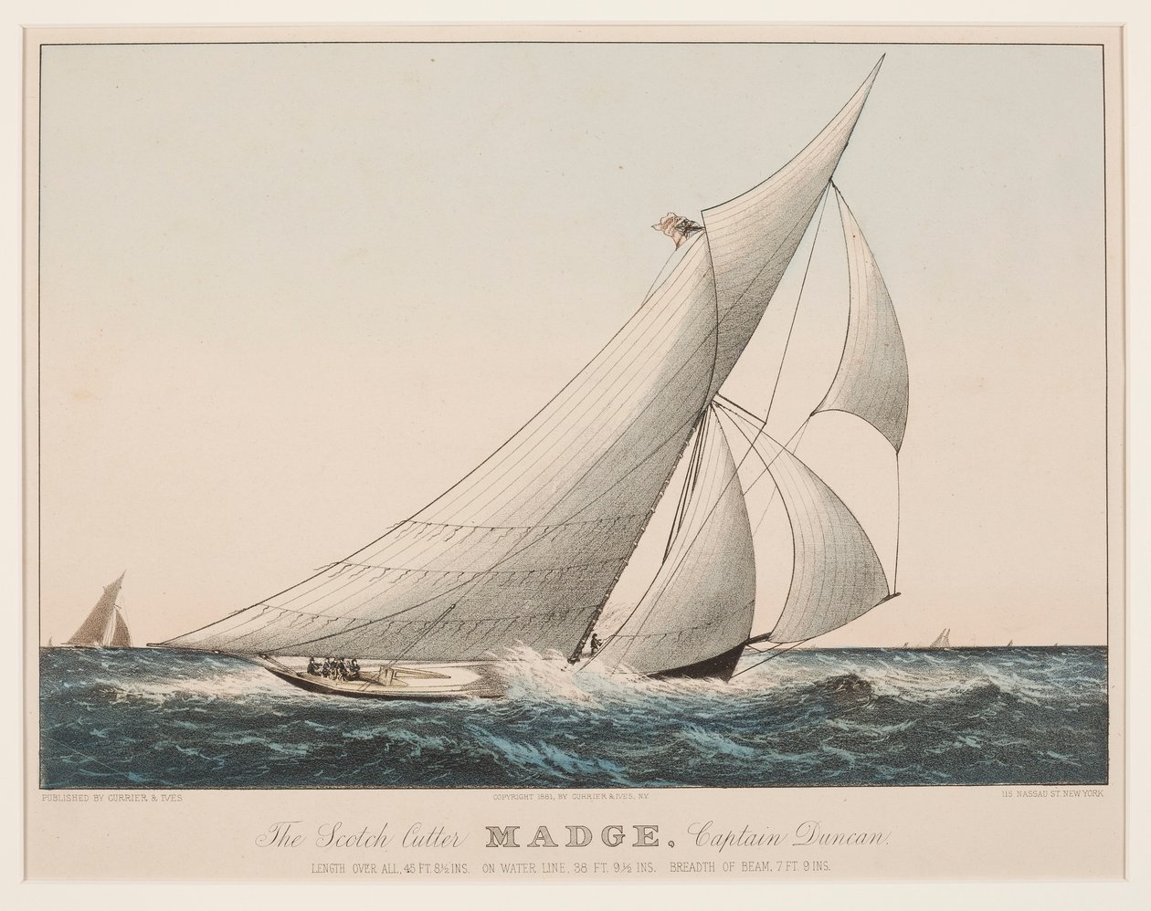 O Cortador Escocês Madge, Capitão Duncan de Currier and Ives