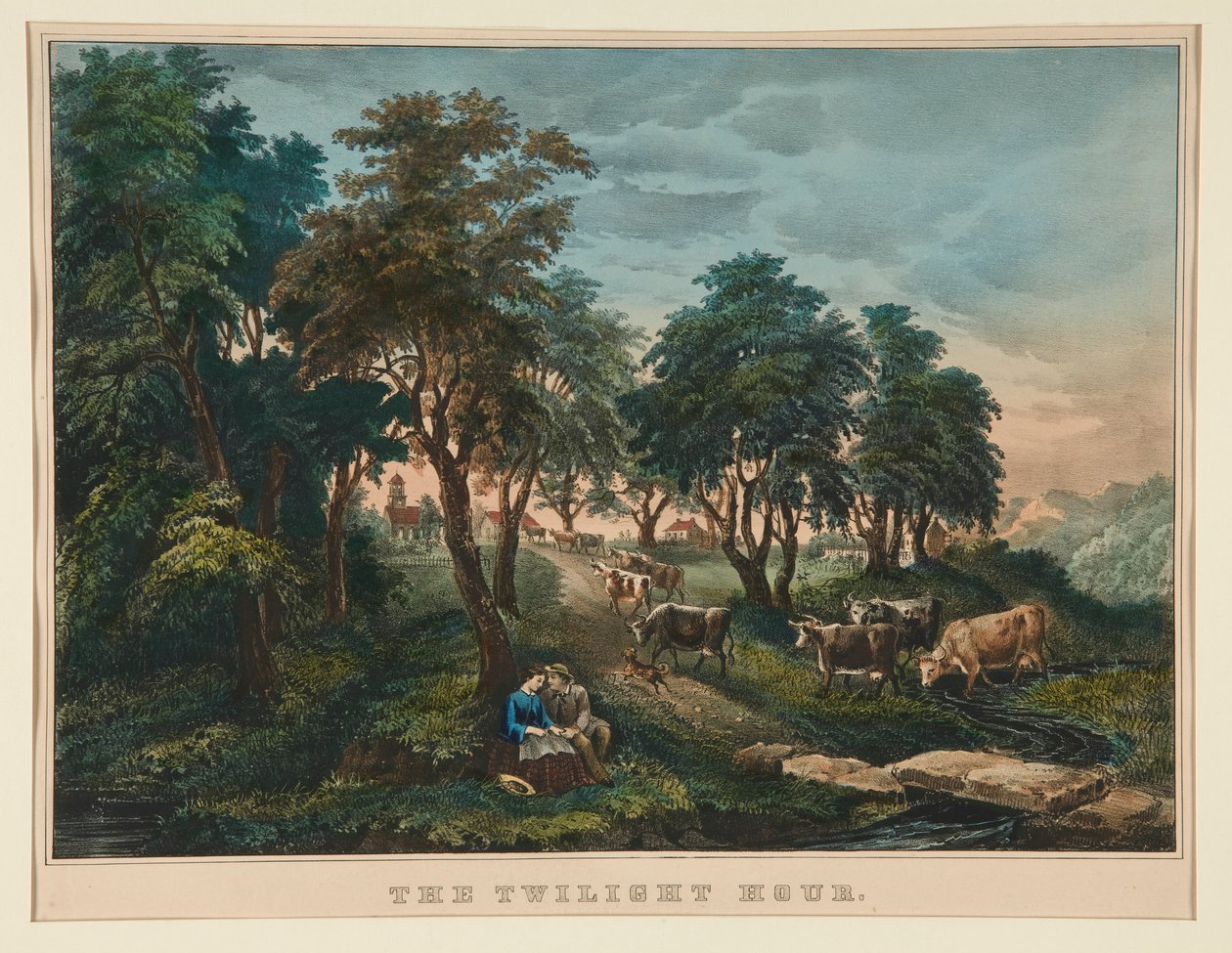 A Hora do Crepúsculo. de Currier and Ives