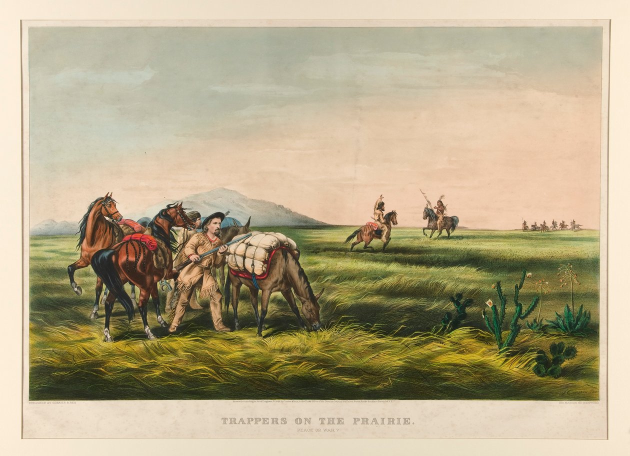 Caçadores na Pradaria / Paz ou Guerra? de Currier and Ives