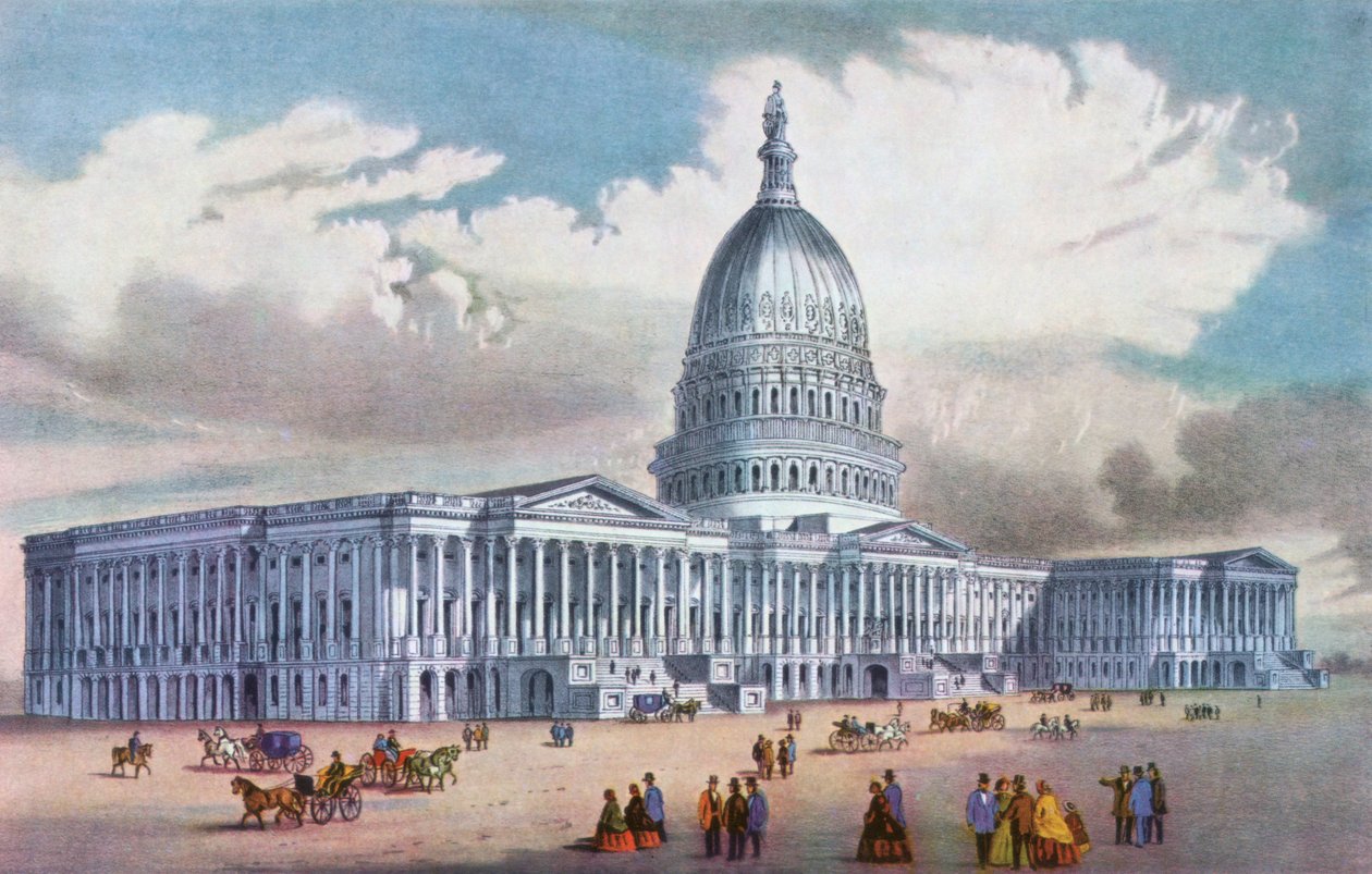 Capitólio de Washington, Estados Unidos, século XIX. de Currier and Ives