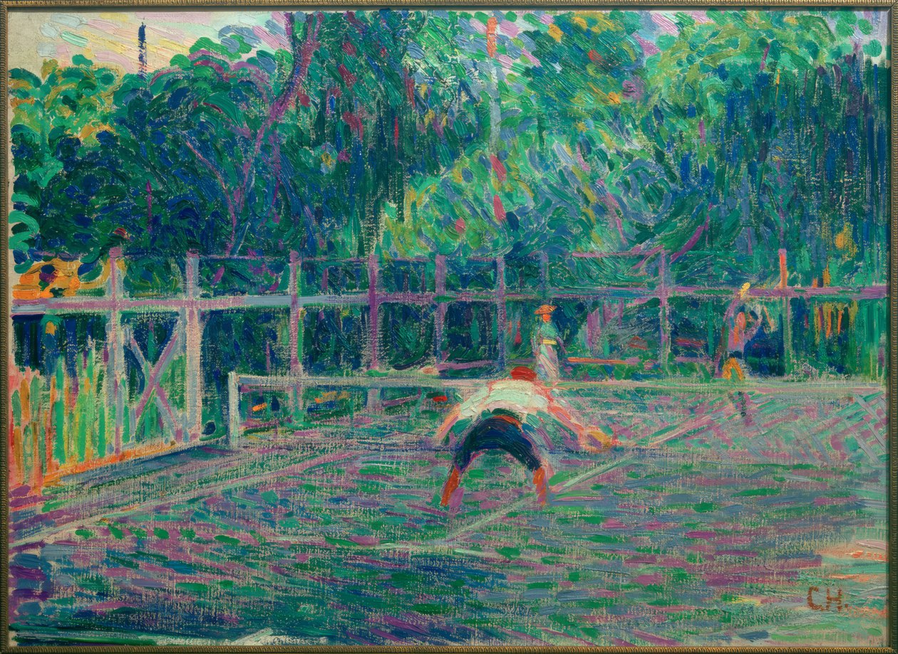 Jogando tênis em Surbiton, no Tamisa de Curt Herrmann