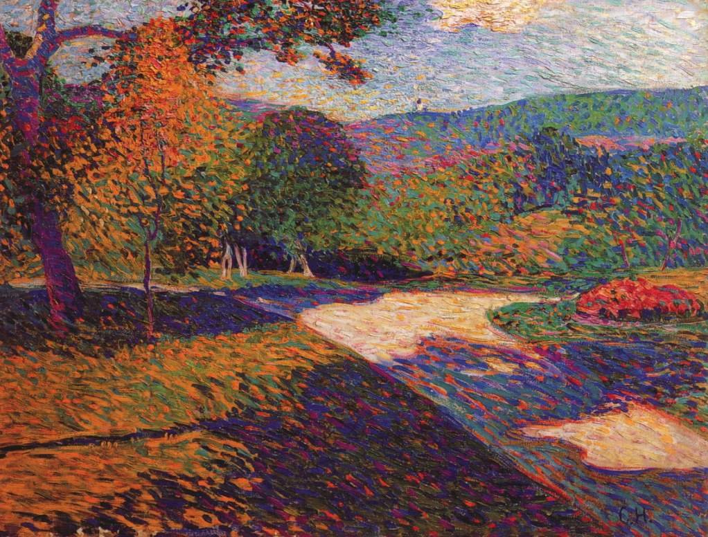 Caminho de verão parque com vista para o Wiesenttal de Curt Herrmann