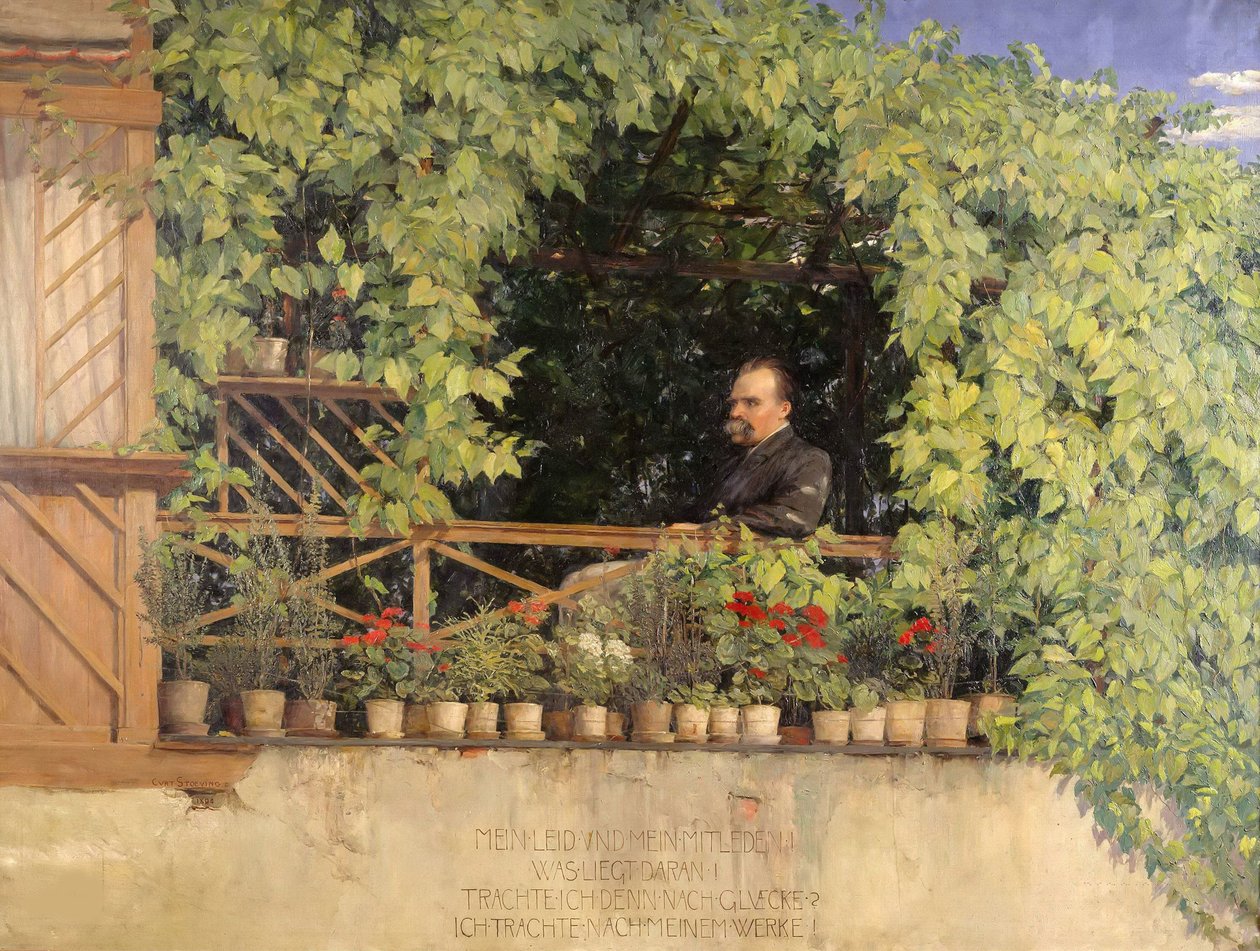Retrato de Friedrich Nietzsche 1844-1900, 1894. de Curt Stoeving
