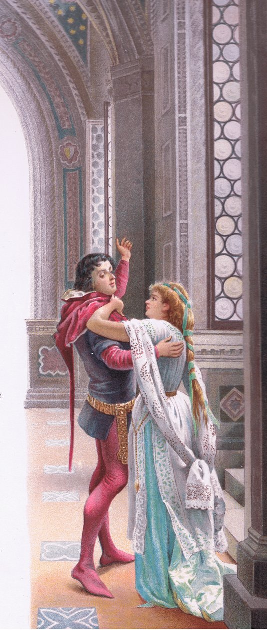 Você quer ir embora Ainda não é novo dia., Ilustração de Romeu e Julieta, de Curtazzo Curtazzo