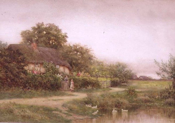 O Lago dos Patos (aguarela sobre papel) de Curtius Duassut