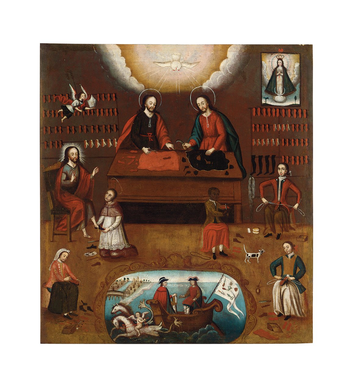 Santos Crispin e Crispiniano de Cuzco School