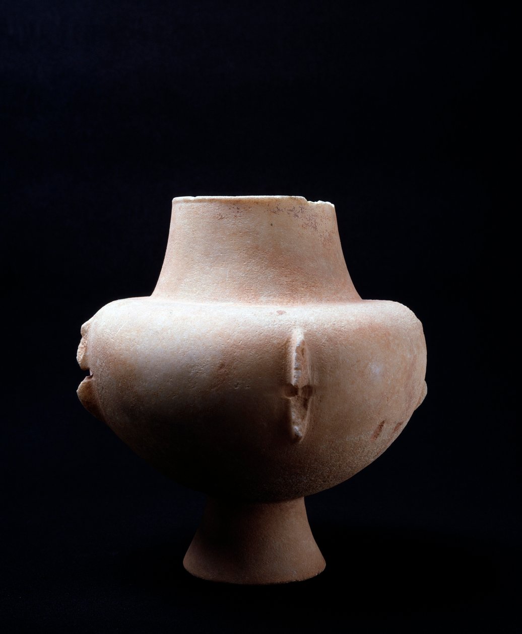 Jarra de mármore branco com incrustações ocres. Civilização Cicládica, 3200 a.C. a 2000 a.C. de Cycladic Cycladic