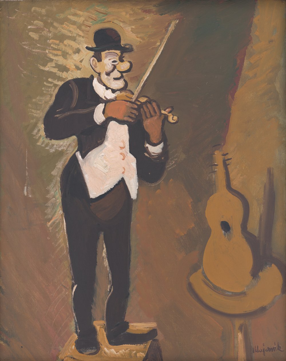 Palhaço tocando violino de Cyprian Majernik
