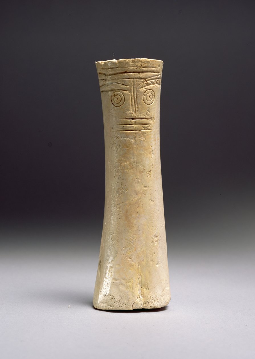 Figura esculpida, Idade do Bronze Inicial, 2700-1900 aC (osso) de Cypriot