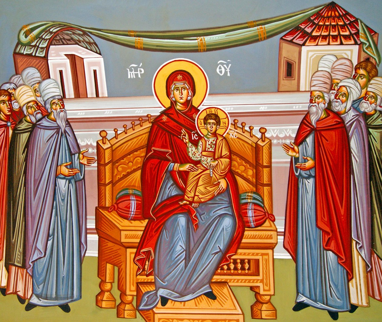 Anciãos celebram a Virgem Maria, Chipre, Chipre de Cypriot