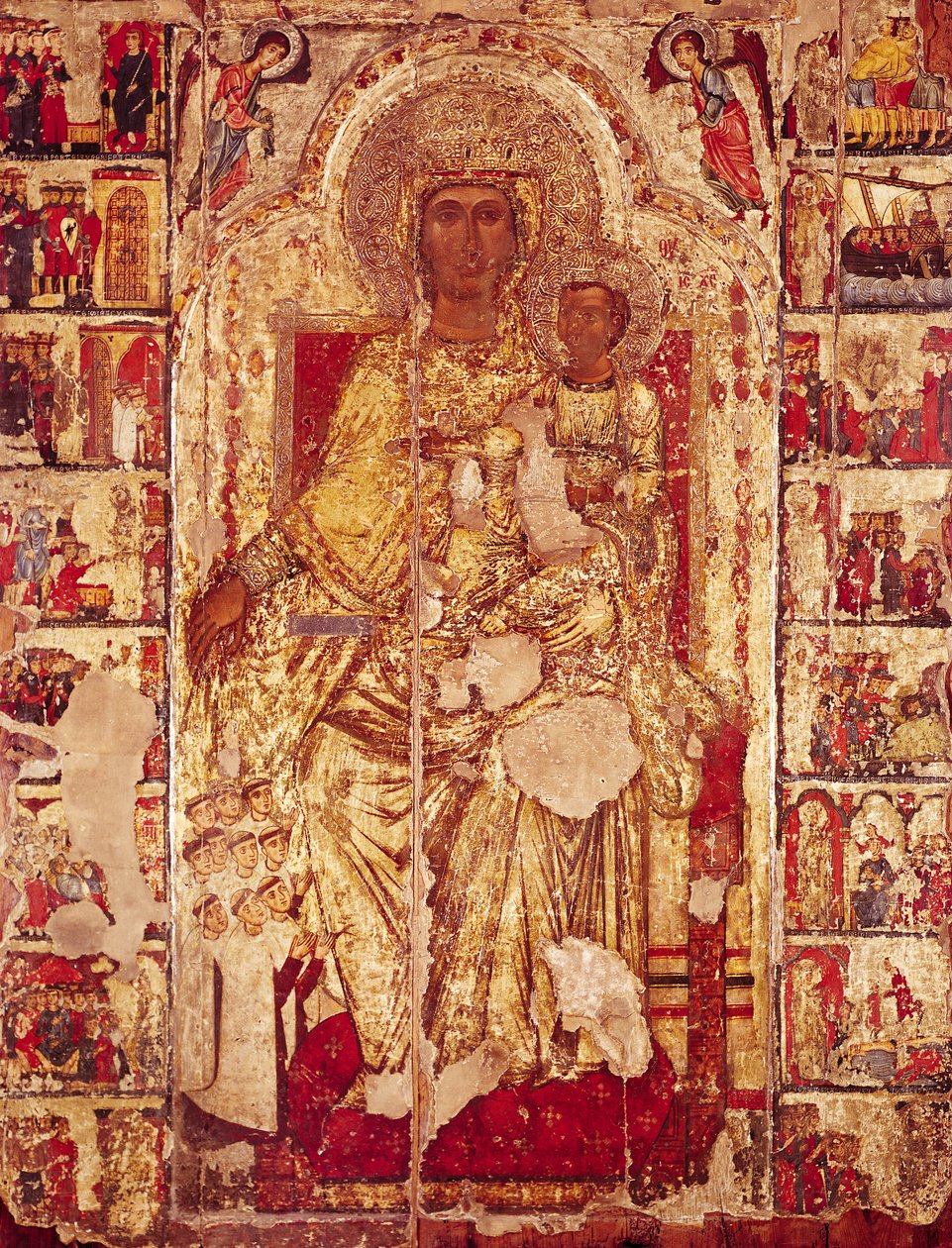 Ícone da Virgem e do Menino, c.1300 de Cypriot
