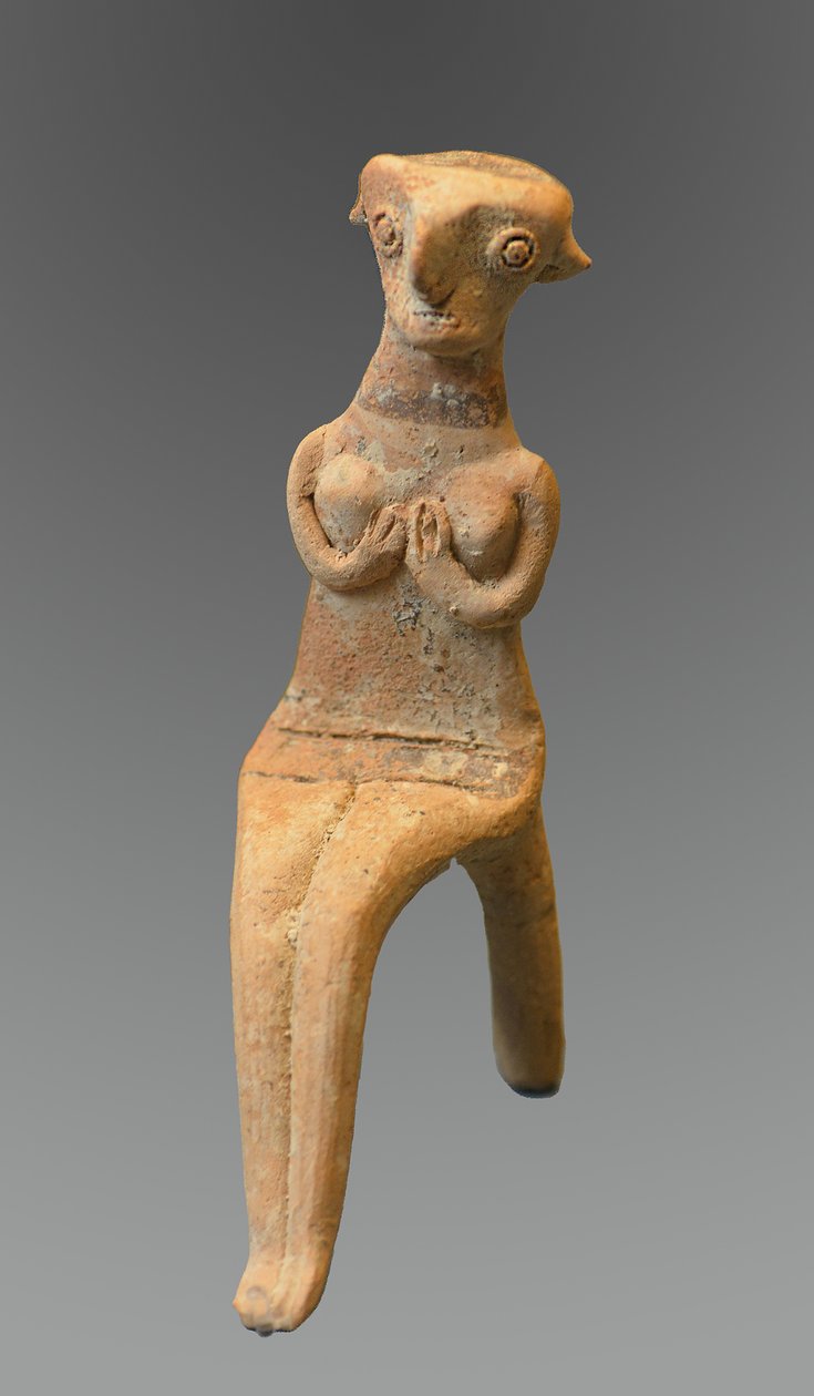 Estatueta de uma mulher sentada, 1800 aC de Cypriot